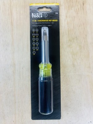 New Klein Tools 11 in 1 Screwdriver Nut Driver With Cushion Grip