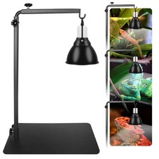 Reptile Lamp Stand Ajustable 16-31 Inch Heat lamp Holder Metal Bracket Floor ...