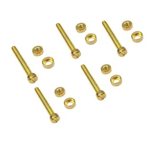 New Brass Grip Screw & Escutcheon (Screw, Nut & Washer)