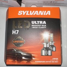 Sylvania H7 6000k Led Ultra Powersports Fog Headlight Bulb 2 Pack