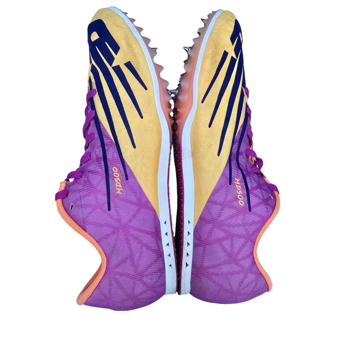 New Balance MD500 V8 Racing Track Spikes Shoes Purple Yellow Men Size 7.5 New Balance MD500 V8 Racing Track Spikes Shoes Purple Yellow  main image 3