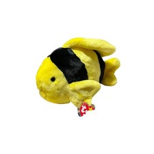 Ty Large Plush Beanie Buddy - Bubbles the Fish  MWMT NEW Protector Yellow