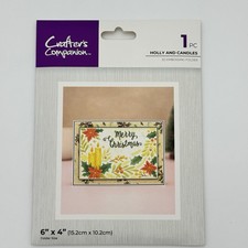 Crafter's Companion 3D Embossing Folder Holly And Candles