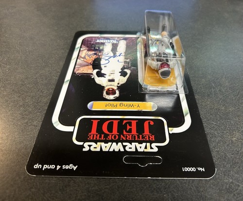 ERROL SHAKER Signed Star Wars ROTJ Y-Wing Pilot Autograph Figure w/ Photo - Picture 6 of 8