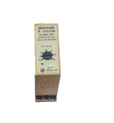 ELECTROMATIC S-SYSTEM SA 205 220 VERZÖGERUNGS-BETRIEBSZEITSCHALTUHR (KOSTENLO...