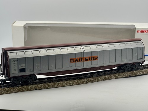 MÄRKLIN H0 - 48033  - GÜTER WAGEN GROßRAUM - SCHIEBEWANDWAGEN RAILSHIP- OVP | Condition: Gebraucht
