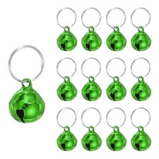 12Pcs, Dog Bell Cat Bell Dog Collar Small Pet Bells Keychain Green
