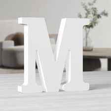 10 Inch White Big Wood Letters, Unfinished Wooden Letters for Wall Decor Decorat