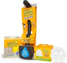 Scrub Daddy Microfiber BBQ Bundle – Grill Brush, PowerPaste, Towels & Sponge
