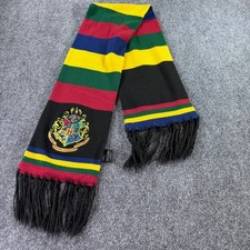 Harry Potter Scarf Unisex OS Multicolor Hogwarts Crest Universal Studios Striped