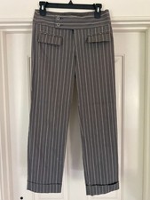 Nanette Lepore gray and white striped vintage pants