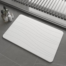 Fast Drying Stone Bath Mats for Bathroom, Non-Slip Diatomaceous Earth Bath Mat,