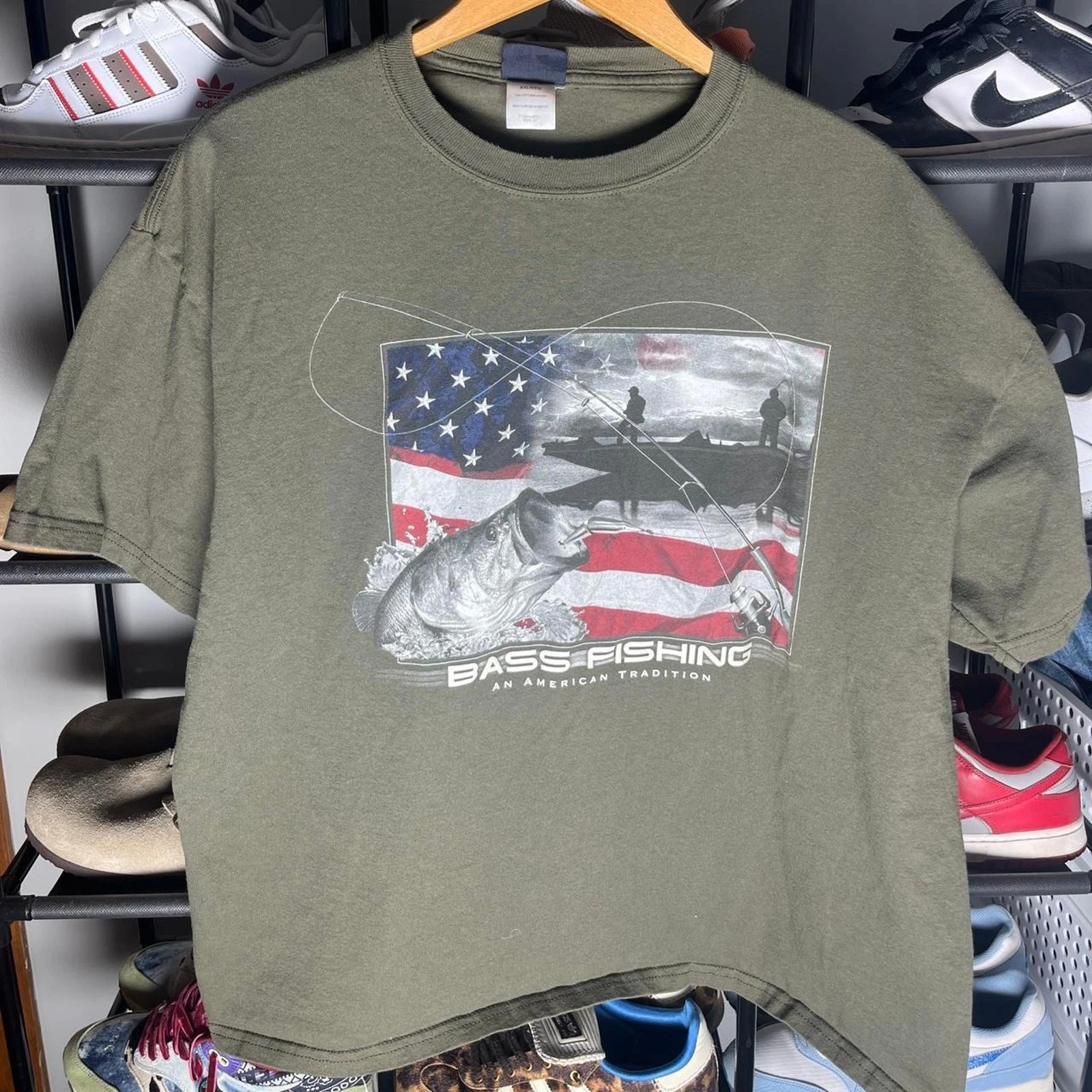 Vintage y2k bass fishing shirt