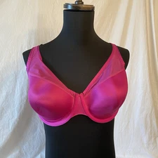 Curvy Couture 1310 Sheer Pink Push Up Underwire Smooth Bra