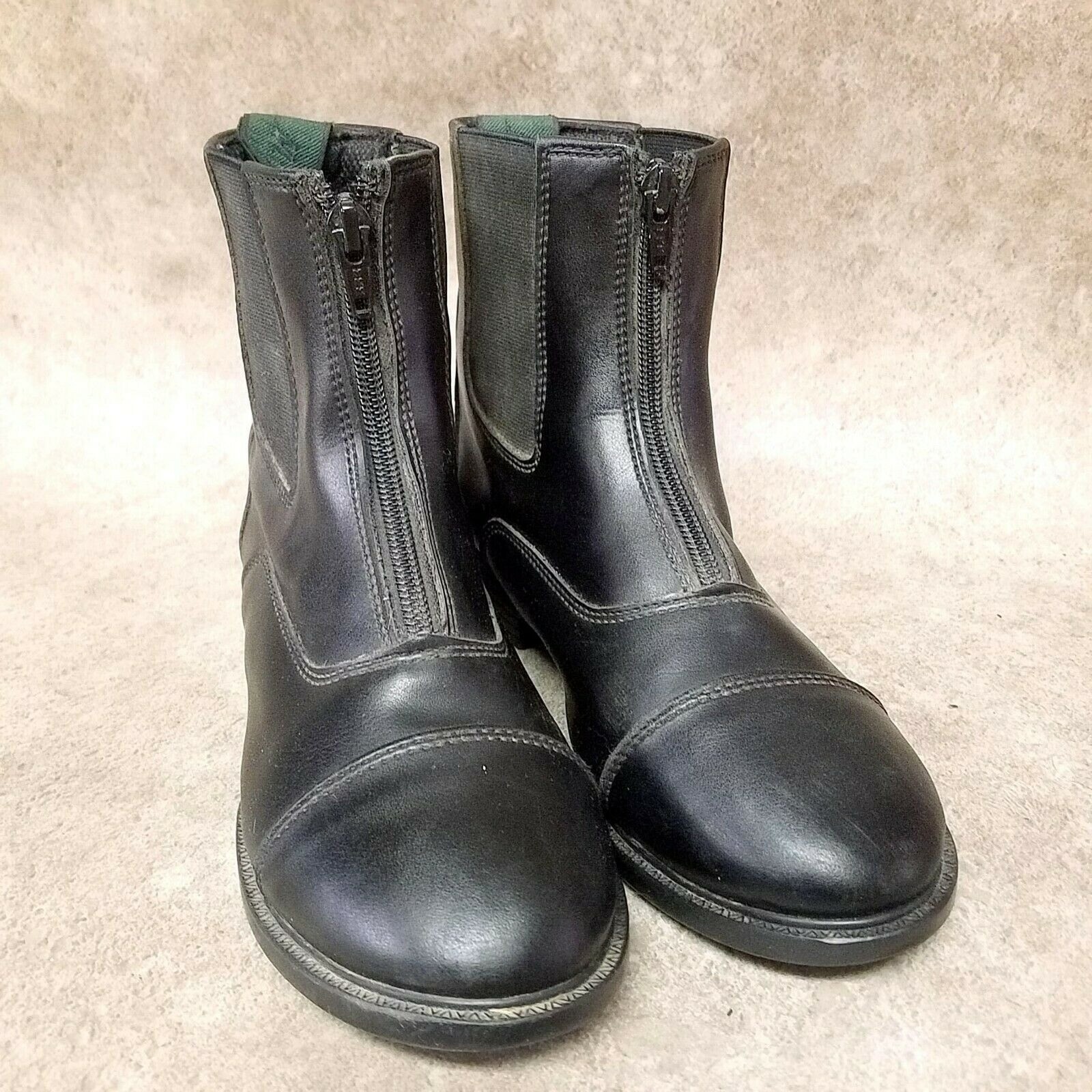 Millstone Womens Size 6 Black Front Zip Ankle Boot Riding Booties eBay