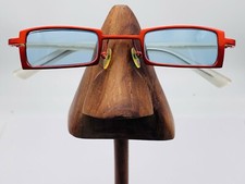 Vintage Bellagio C-01 B350 Red Metal Rectangle Sunglasses Japan FRAMES ONLY