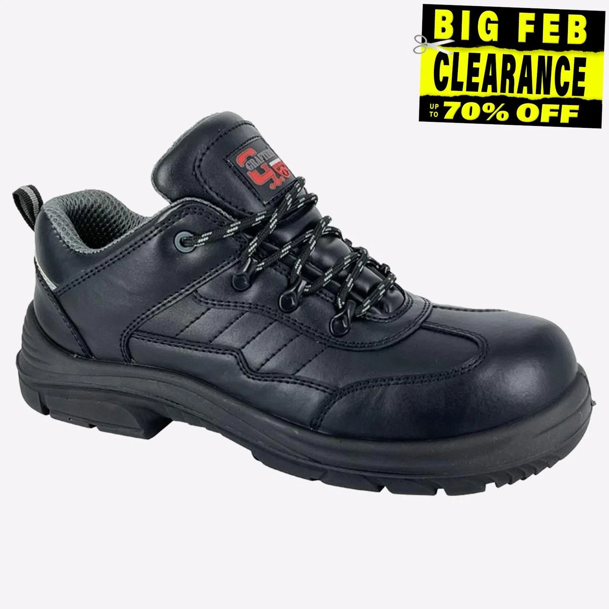 Grafters Maine Premium Leather Mens Safety Shoe Super Wide Fit