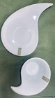 Pair Verdici Design Espresso Demitasse Cups & Saucers (2) Abstract Ceramic Shape — photo 5