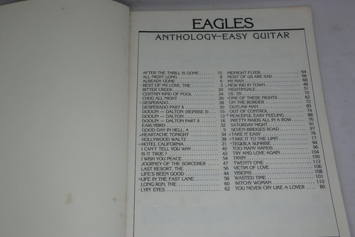 Guitarra Vintage EAGLES Anthology-Easy 52 Partituras Cancionero Seguido Post WARNER - Imagen 2 de 12