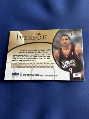 1998-99 ALLEN IVERSON Fleer Brilliants #68 NBA Basketball