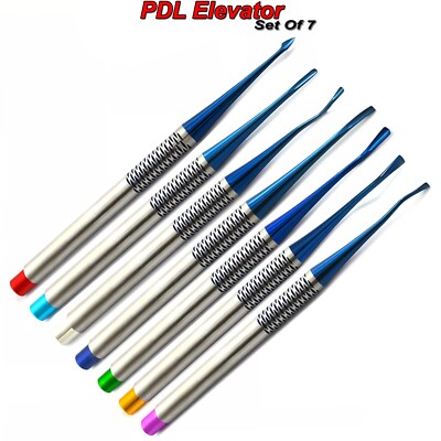 Set Of 7 Dental Luxating PDL Elevators Periotome Root Extraction Instruments CE