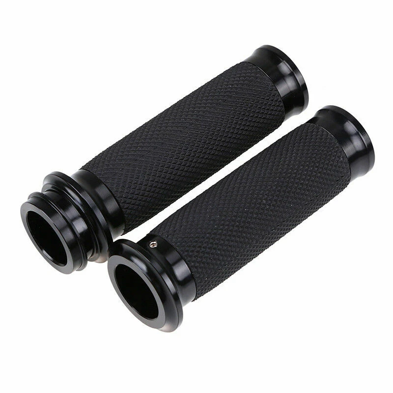 Empuñaduras de manillar de motocicleta de 1" aptas para Harley Davidson XL 883 Hugger Touring Foto 2 de 4