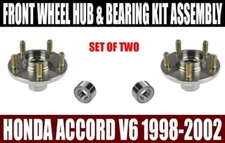 Fits:Honda Accord Front Wheel Hub & Bearing Kit Assy 3.0L V6 1998-2002 SET OF 2