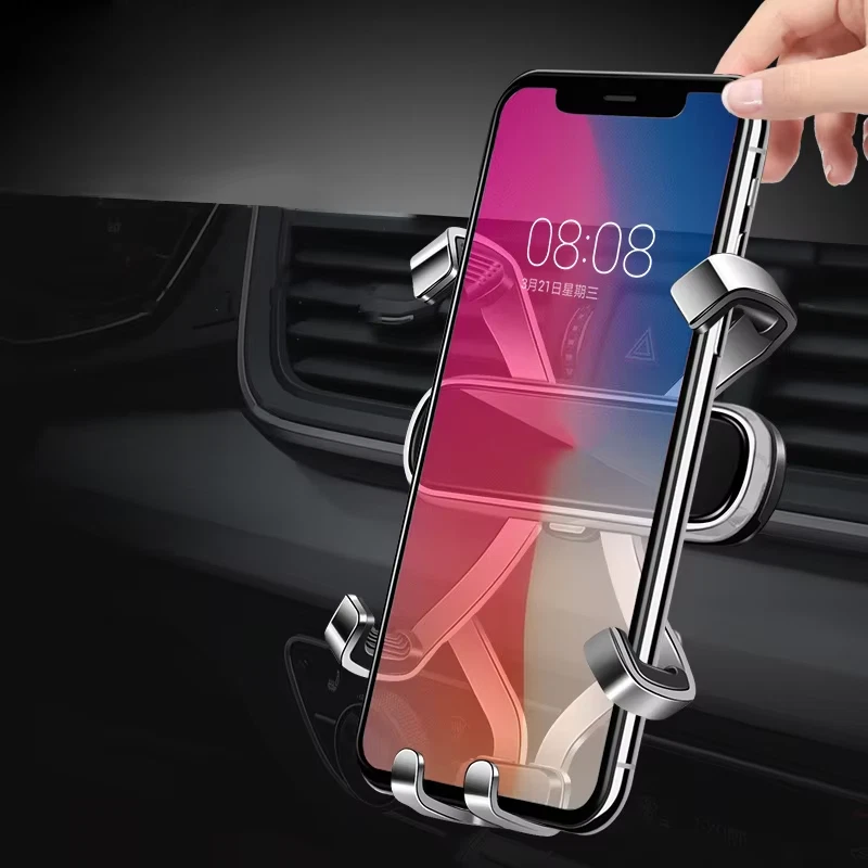 Soporte universal para teléfono celular de automóvil Soporte de montaje de navegación GPS para Samsung iPhone Foto 3 de 4