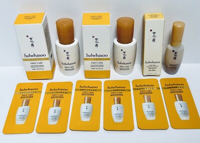 New 9pc Skincare Lot Sulwhasoo Advanced First Care Activating Serum 3X.27oz Each
