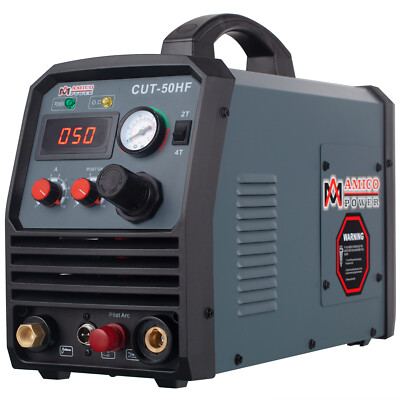 AMICO CUT-50HF, 50 Amp Non-touch Pilot Arc Plasma Cutter, 100~250V Wide Voltage