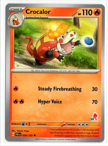 Pokemon Battle Academy 2024 Armarouge Deck #30 Paldea Evolved 036/193 Crocalor
