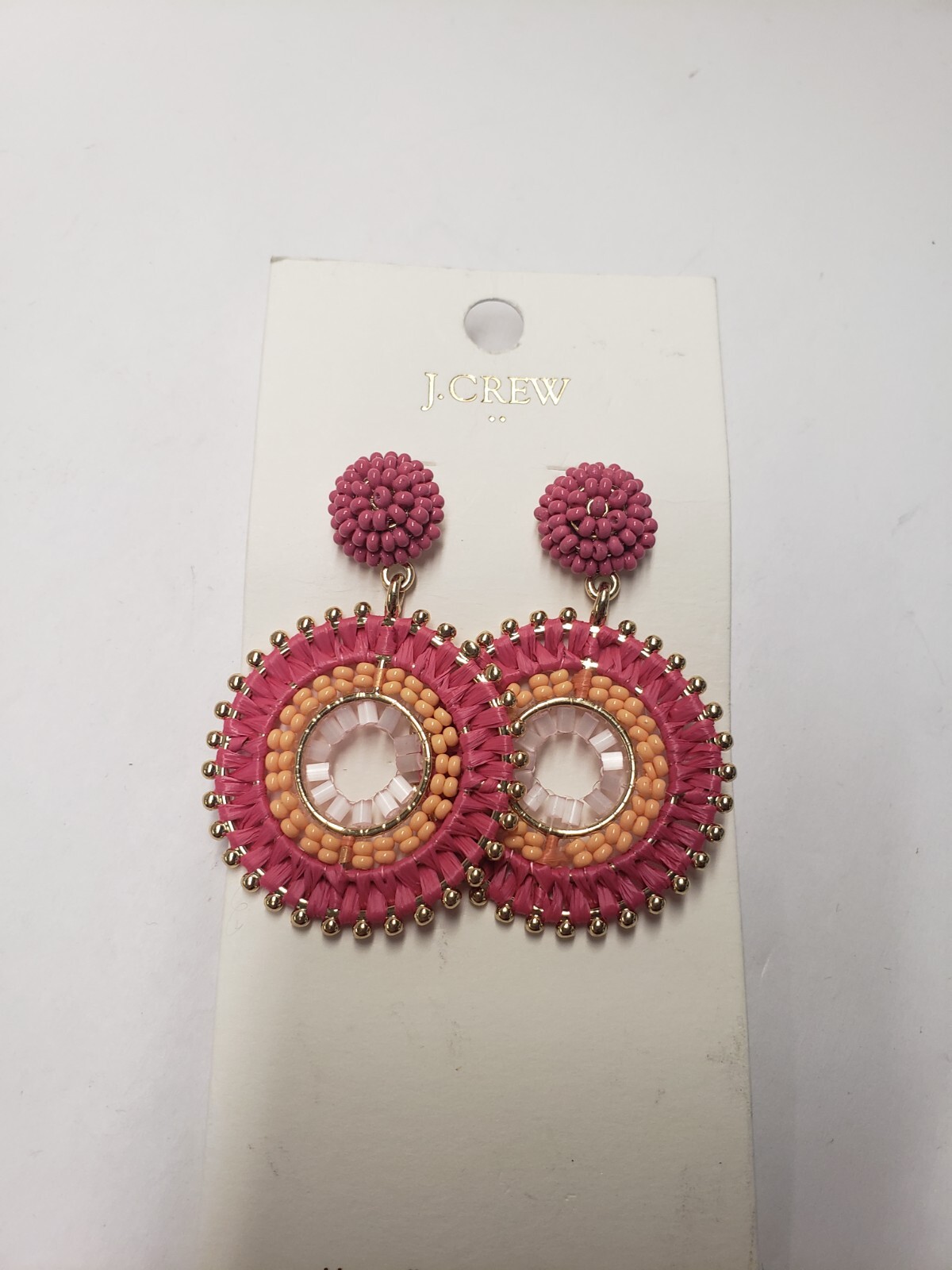 J.crew Beaded circle statement earrings - image 1