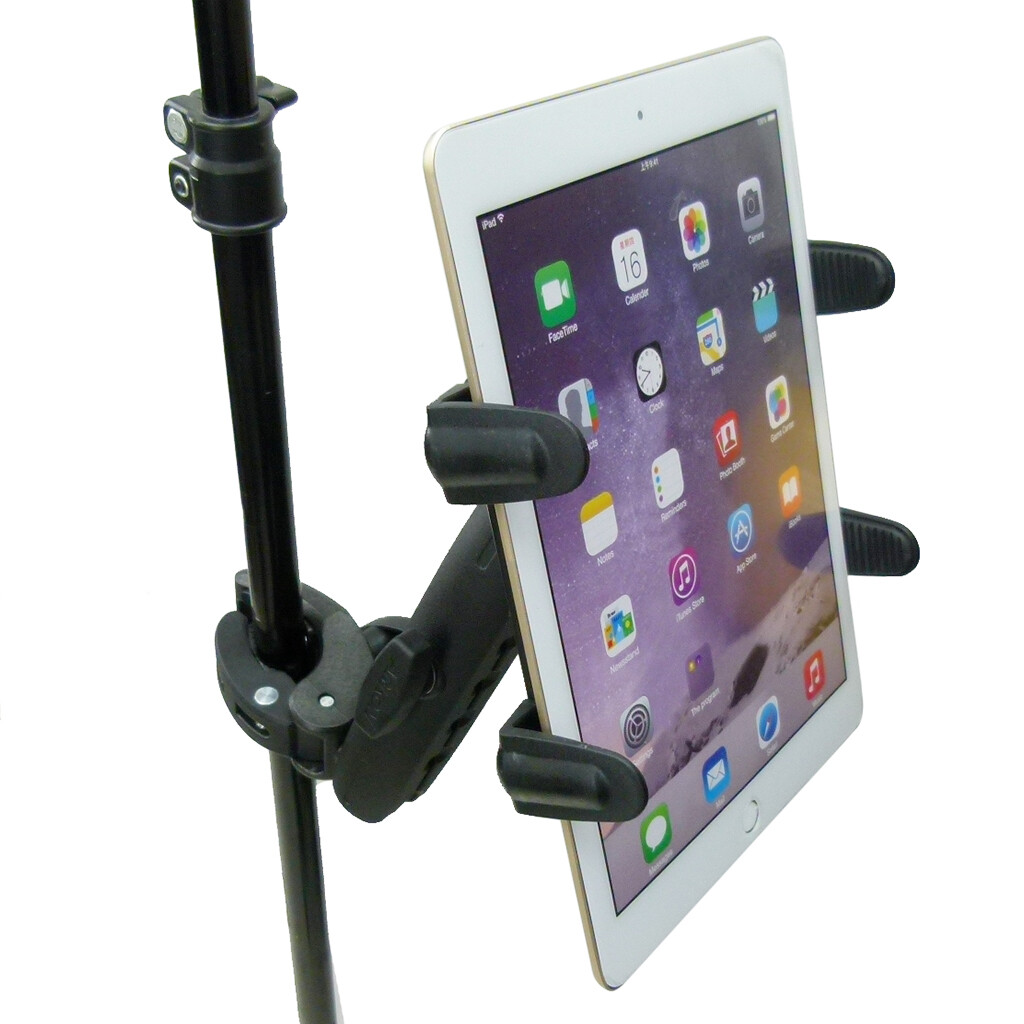 Extended Adjustable Robust Clamp Music Mount Tablet Holder for