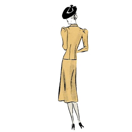 Vintage 1930s Pattern – Women's Three-piece Suit - 36” (91.4cm) - Picture 5 of 7