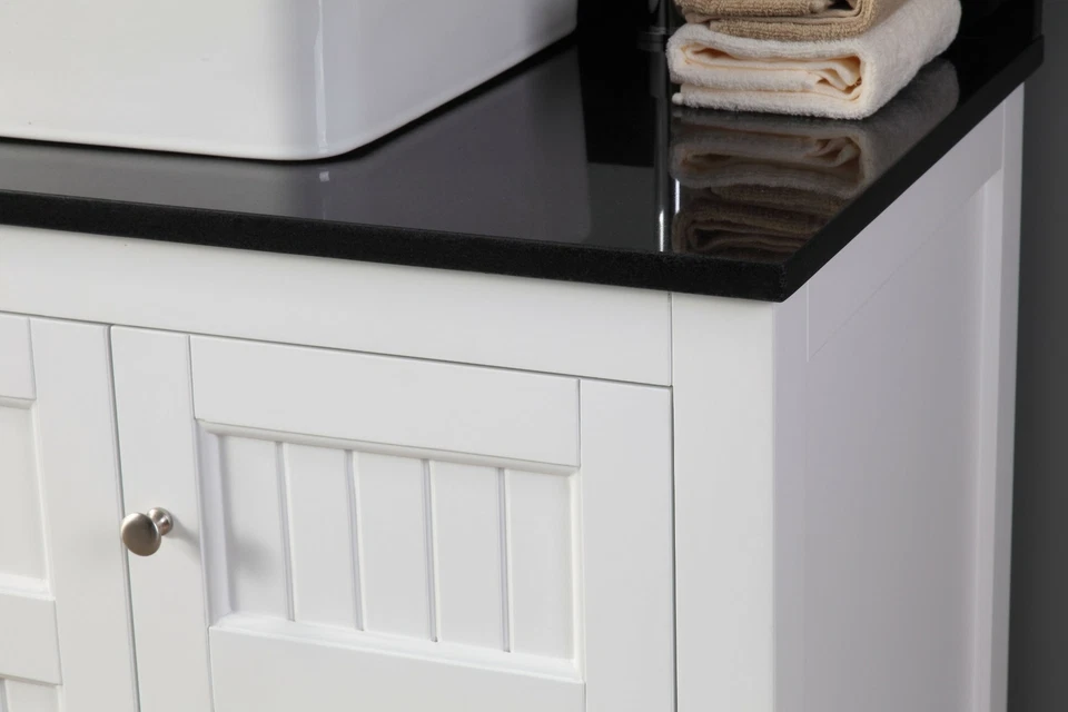 Tocador de baño con lavabo blanco Triadsville de 42 pulgadas ZK-77888GT Foto 3 de 4