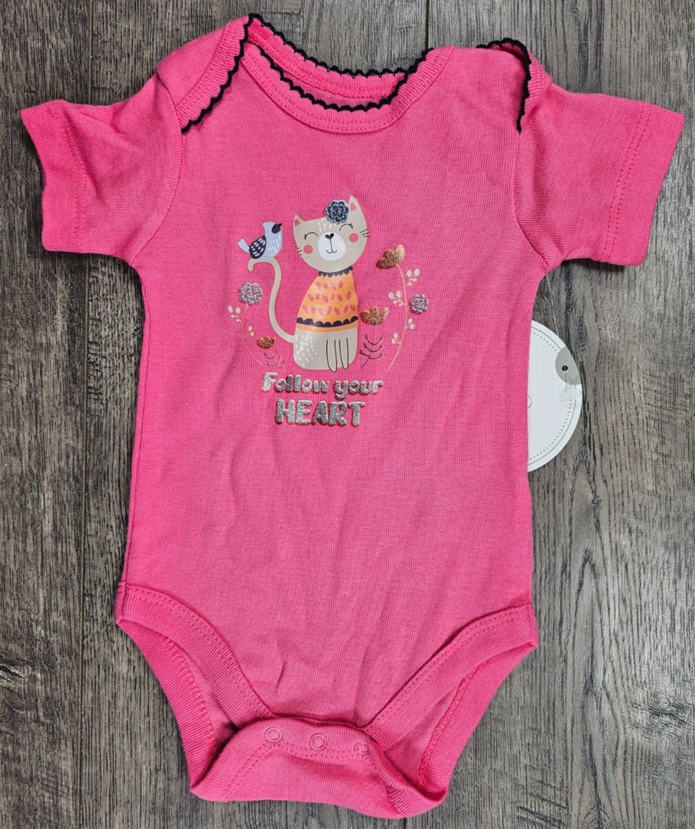 ねこ Baby Girl Clothes New Koala Baby 0-3 Month Pink Follow Year Heart