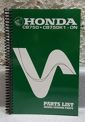 Honda CB750 Parts Manual - Early sandcast models onward - Spiral Binding!   