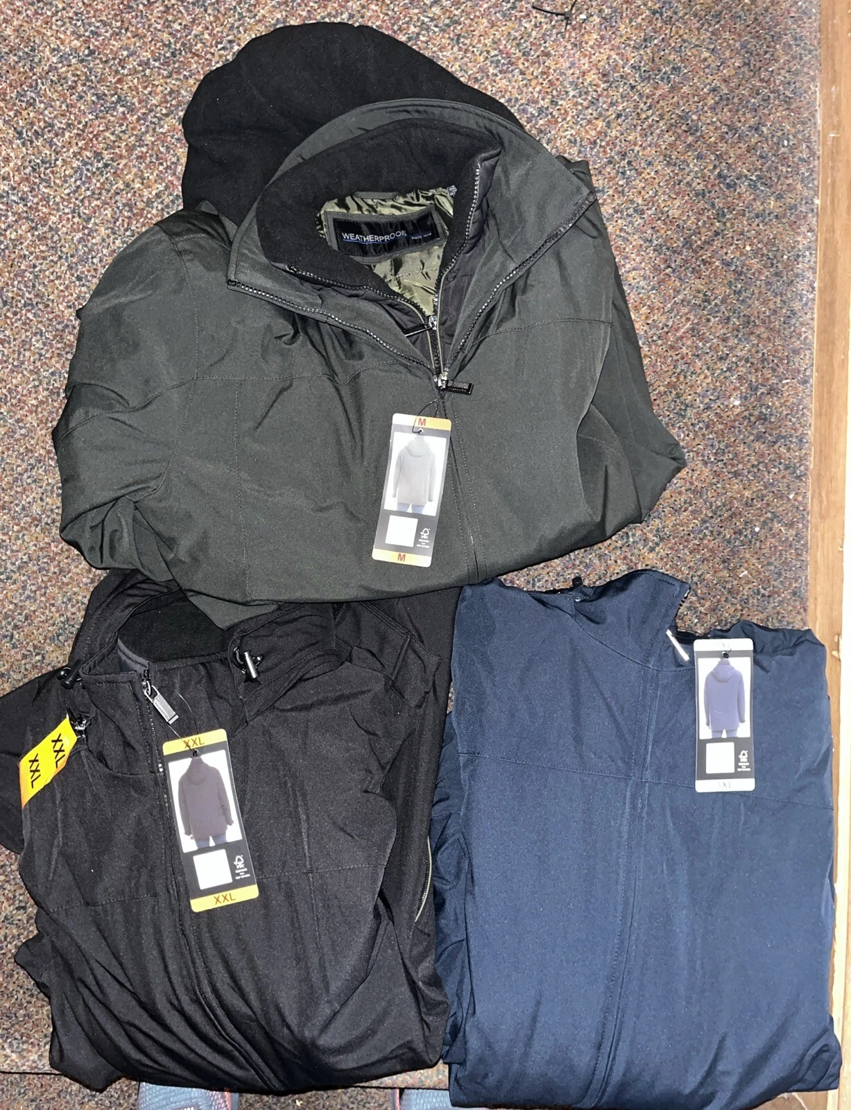 WEATHERPROOF VINTAGE STRETCH TECH BLACK JACKET M,XXL BLUE XXL,3XL GREEN 1311004