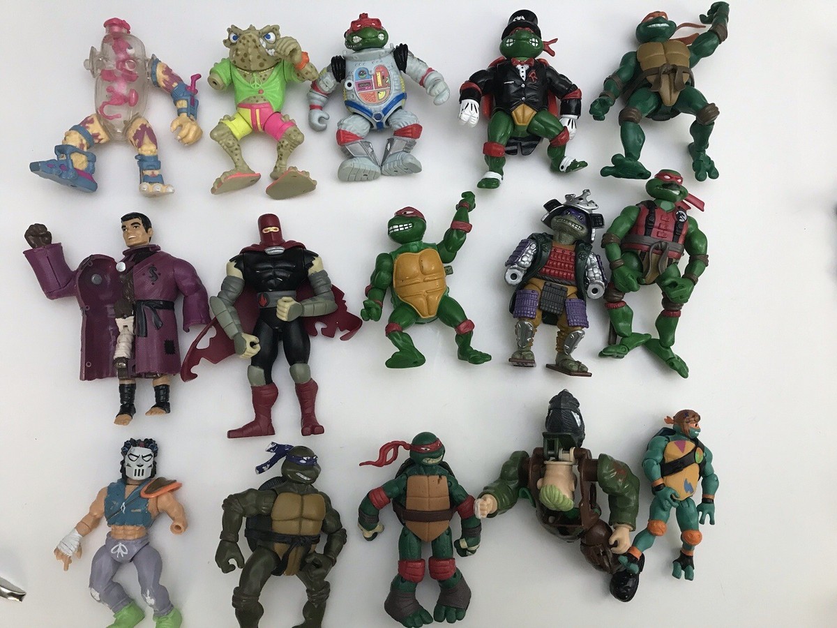 HUGE Lot Of 50+ Vintage TMNT Teenage Mutant Ninja Turtles Action