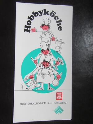 Hobbyköche,Speisekarte,FDGB Erholungsheim Am Fichtelberg 1976