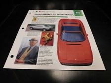 1965+ Ferrari Dino To Modena Spec Sheet Brochure Photo Poster