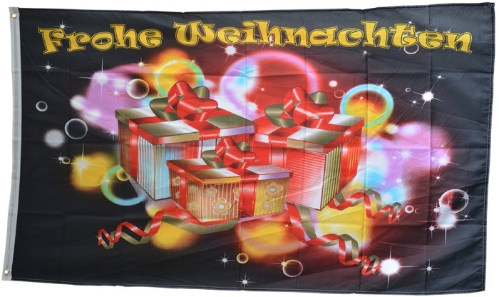 Fahne Frohe Weihnachten Bescherung Flagge Hissflagge 90x150cm