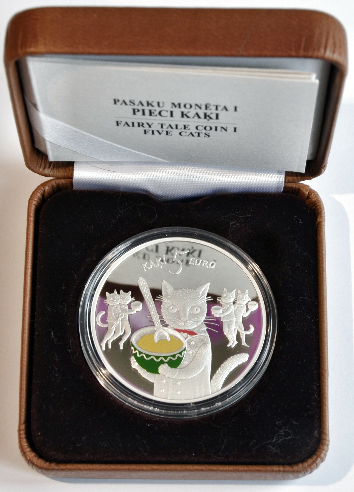 ラトビア銀貨】 FAIRY TALE COIN I「5匹の猫」2015