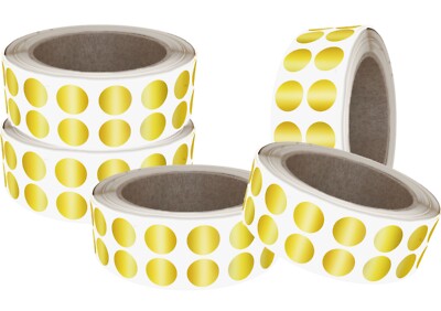 Color Coding Dot Stickers Labeling Adhesive Craft Rolls 13mm 0.50 Inch 5400 Pack