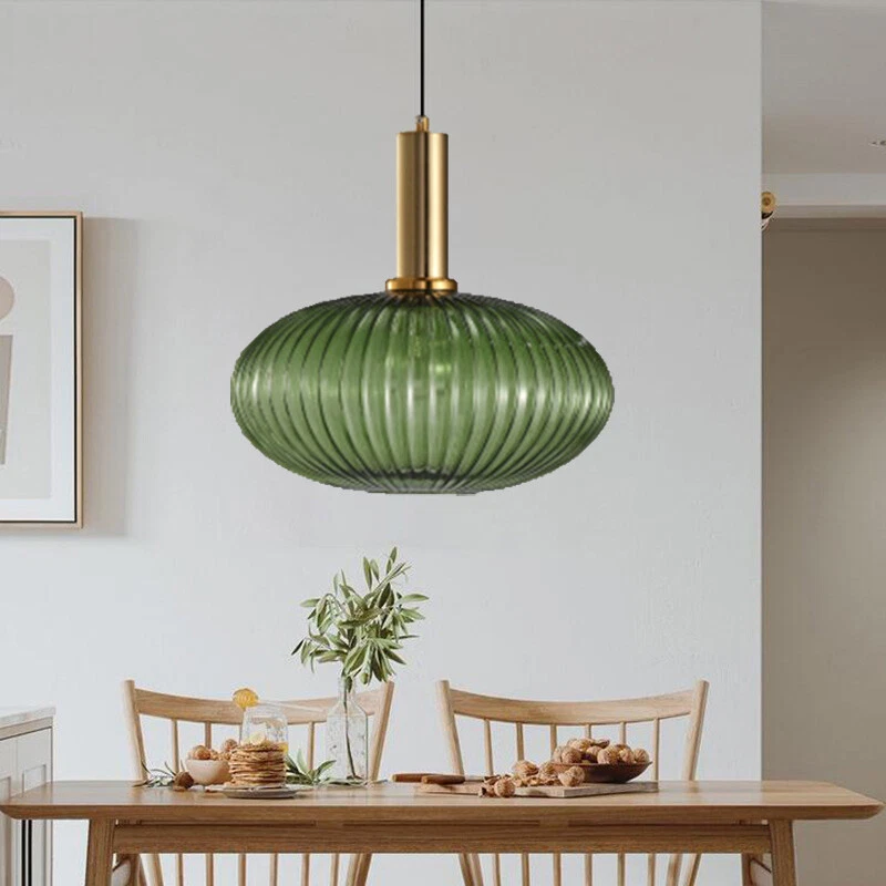 Green Glass Shade Ceiling Pendant Lamp