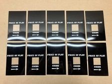 Vintage Price of Play LABELS for 1980's / 1990's Arcade Machines / Jamma Machine