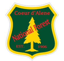 5" coer d'alene national forest bumper sticker decal usa made