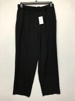 NWT Croft & Barrow Women Mid Rise Straight Pants Plus Size 16W Black B246 -26