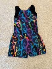 Body Wrappers Leotard Girl Size 6X-7 Animal Print