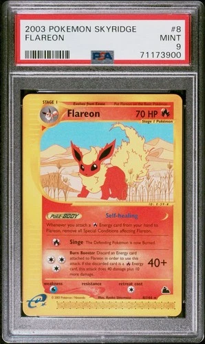 2003 POKEMON SKYRIDGE #8 FLAREON PSA9